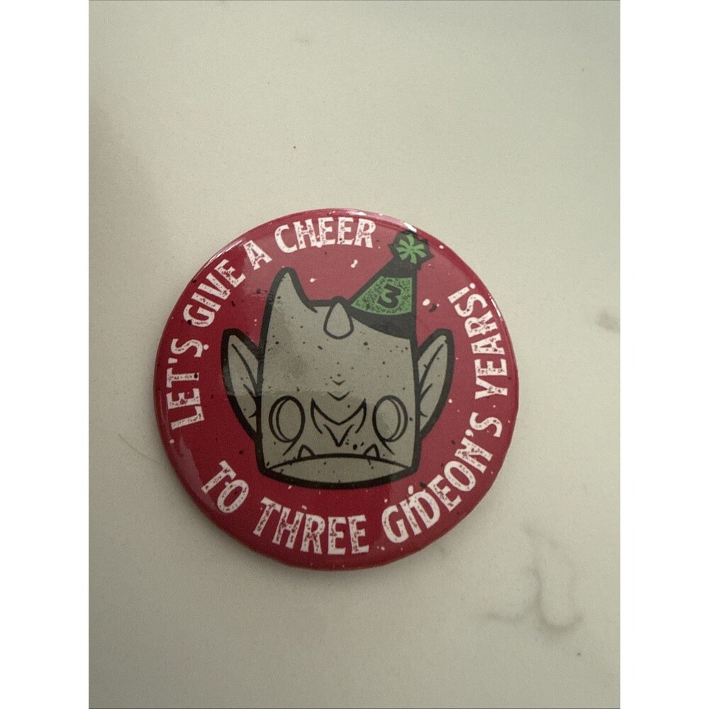 GIDEON’S BAKEHOUSE 3 YEAR ANNIVERSARY GARGOYLE BUTTON 1/20/24 ONLY DISNEY SPRING